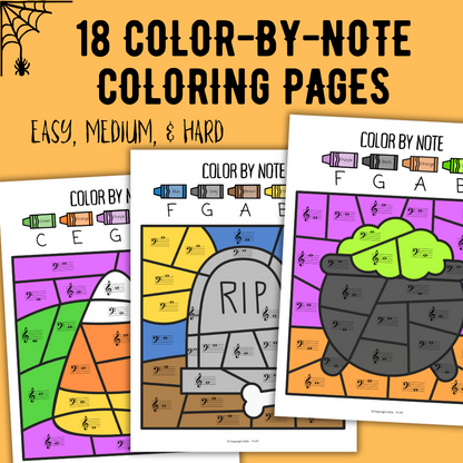 Halloween Music Worksheets Bundle