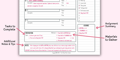 Piano Skill Set Lesson Plans
