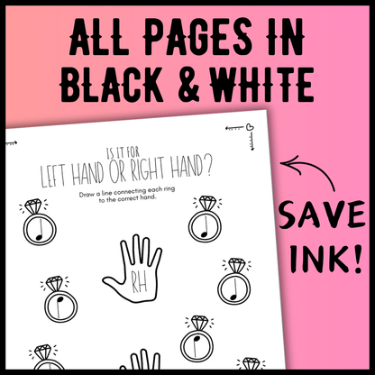 Valentine's Day FINGER NUMBERS Music Worksheets