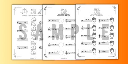 Fall SCALES Worksheets