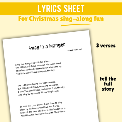 Away in a Manger Christmas Lead Sheet Music