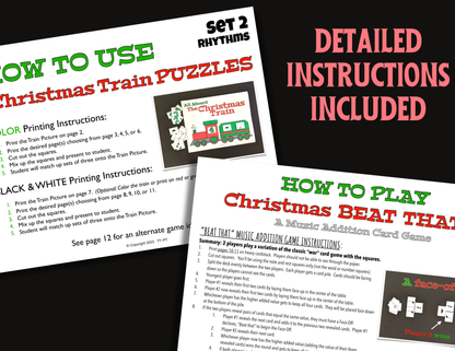 Christmas Train Puzzles Set 2: Rhythm