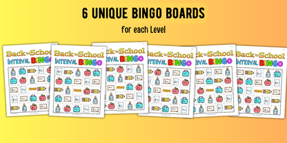 Back to School Interval Bingo
