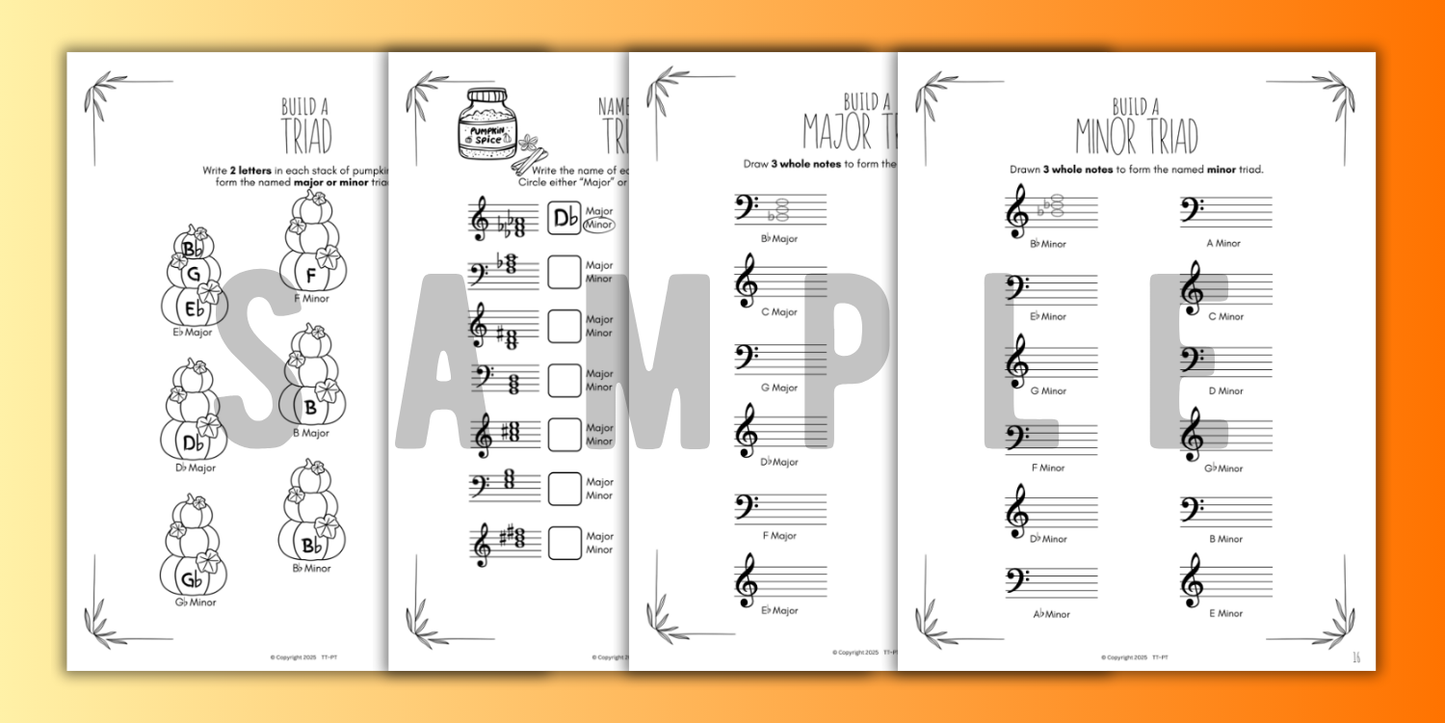 Fall TRIADS Worksheets