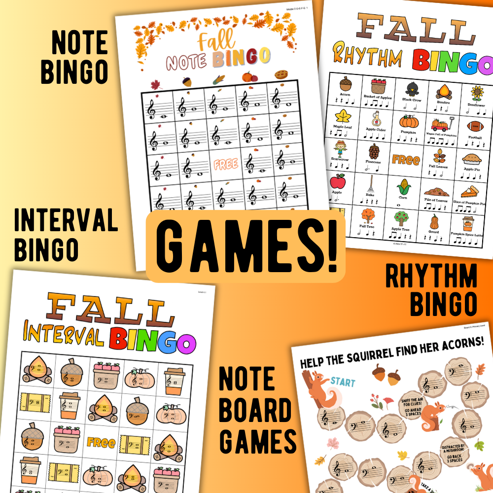 Fall BIG Bundle - Music Activities + Worksheets