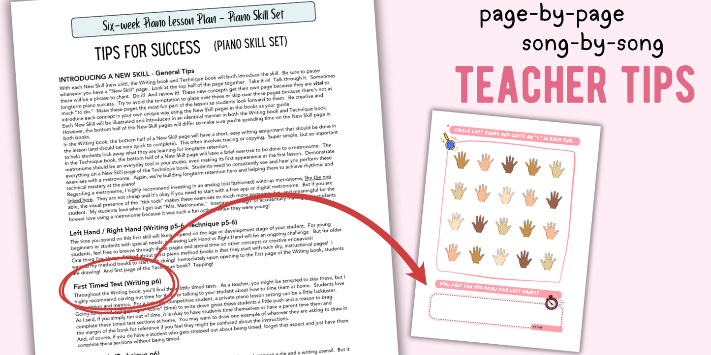 Piano Skill Set Lesson Plans