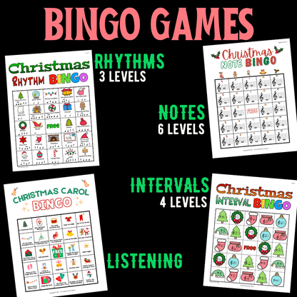 Christmas BIG Bundle: Music Games + Worksheets