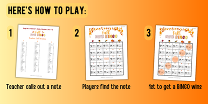 Fall Music Note Bingo