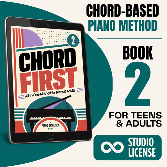 [Studio License] Chord First Book 2: All-in-One Piano Method for Teens & Adults