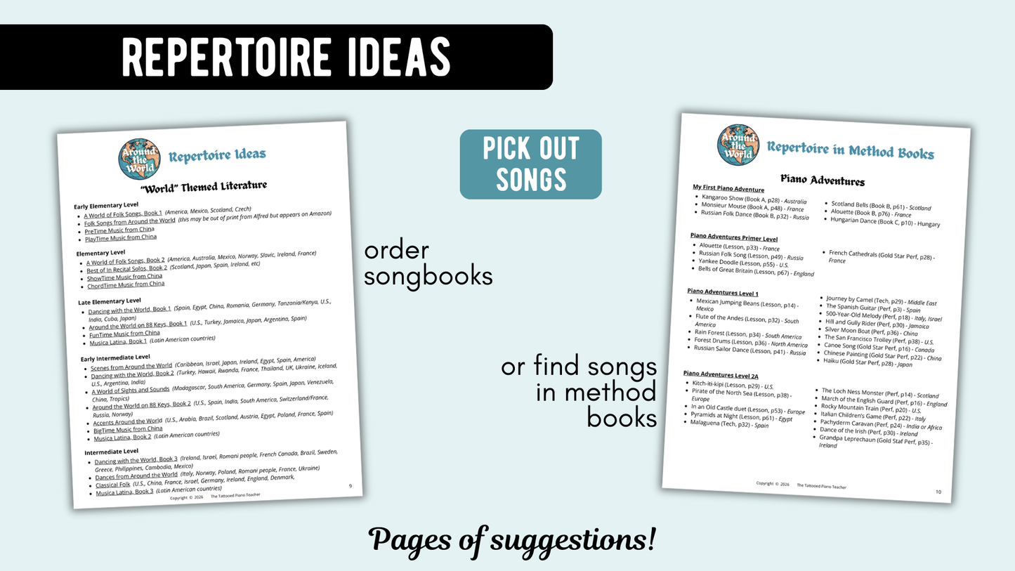 Around the World Piano Recital Kit