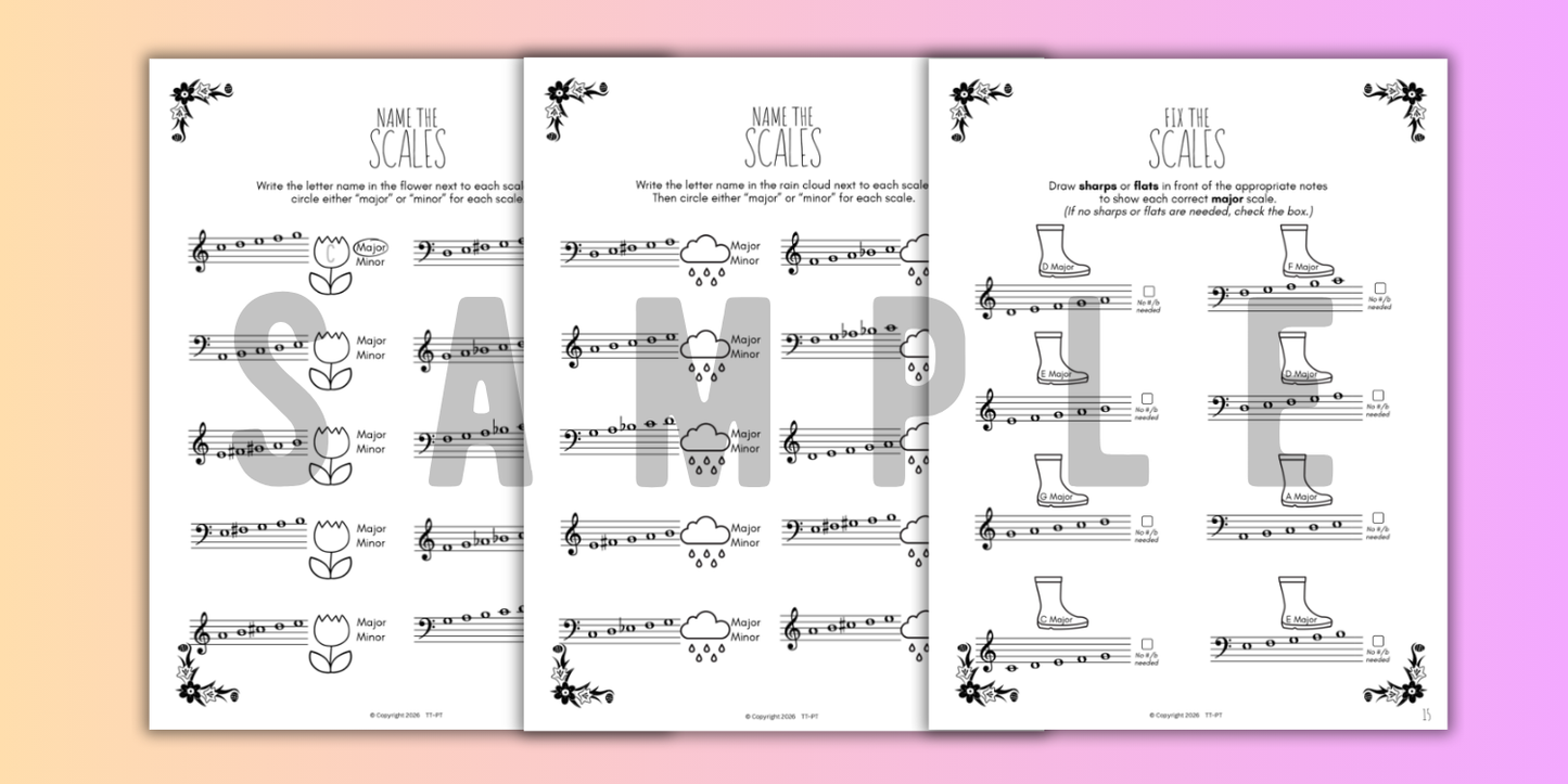 Spring SCALES Worksheets