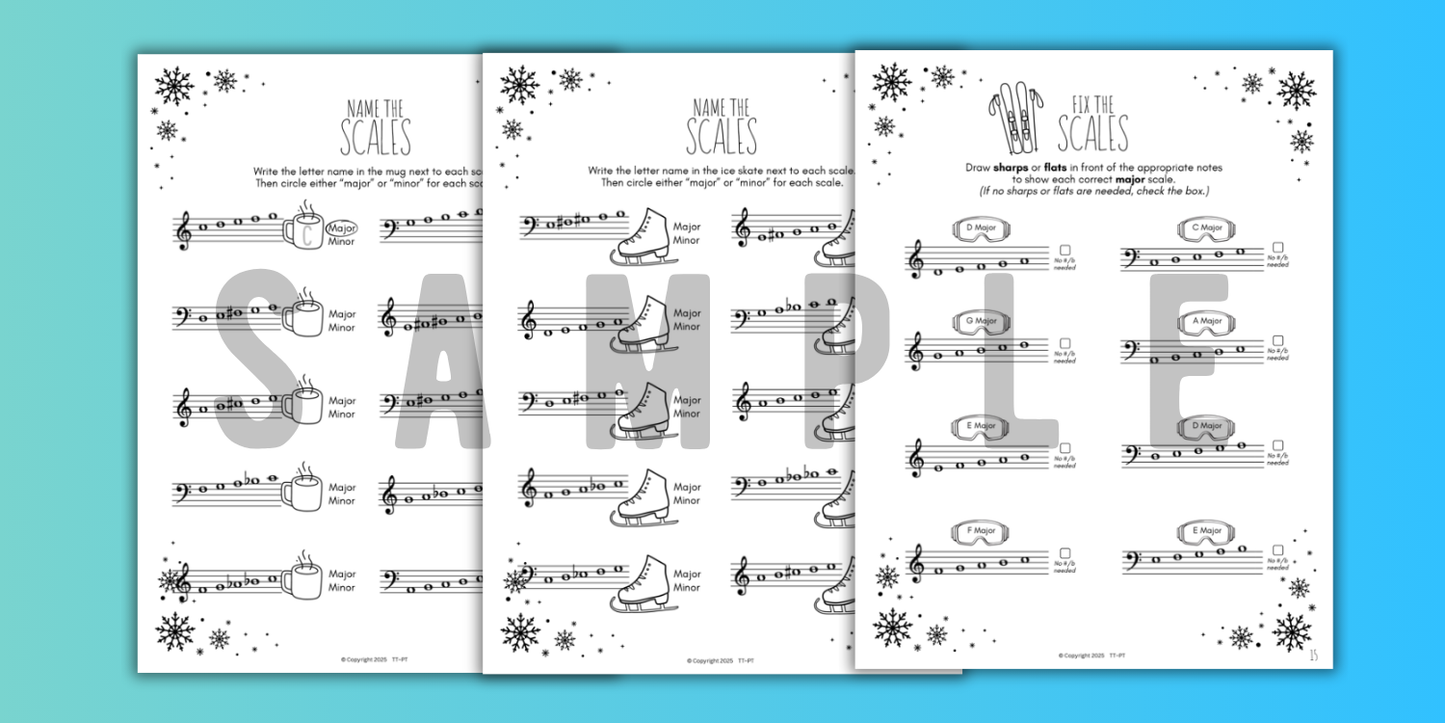 Winter SCALES Worksheets