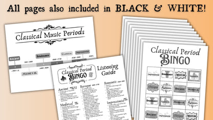 Classical Period Bingo