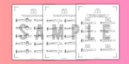 Valentine's Day SCALES Worksheets