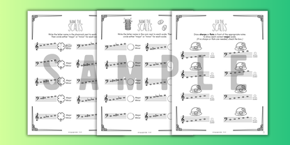 St. Patrick's Day SCALES Worksheets