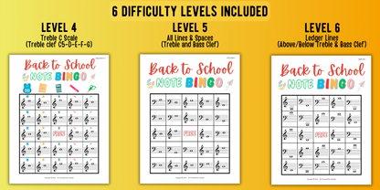 Year-Round Music Note Bingo Bundle