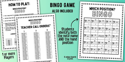 New Hand Position Game + Worksheets