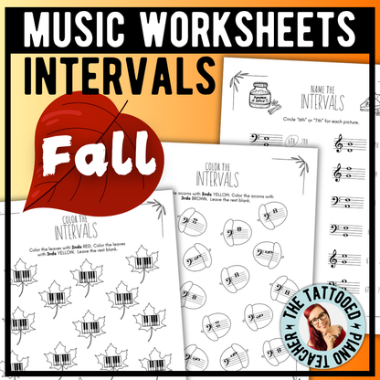 Fall INTERVALS Music Worksheets
