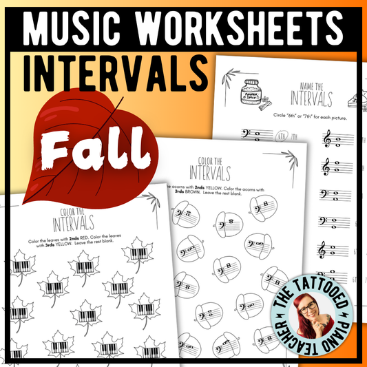 Fall INTERVALS Music Worksheets