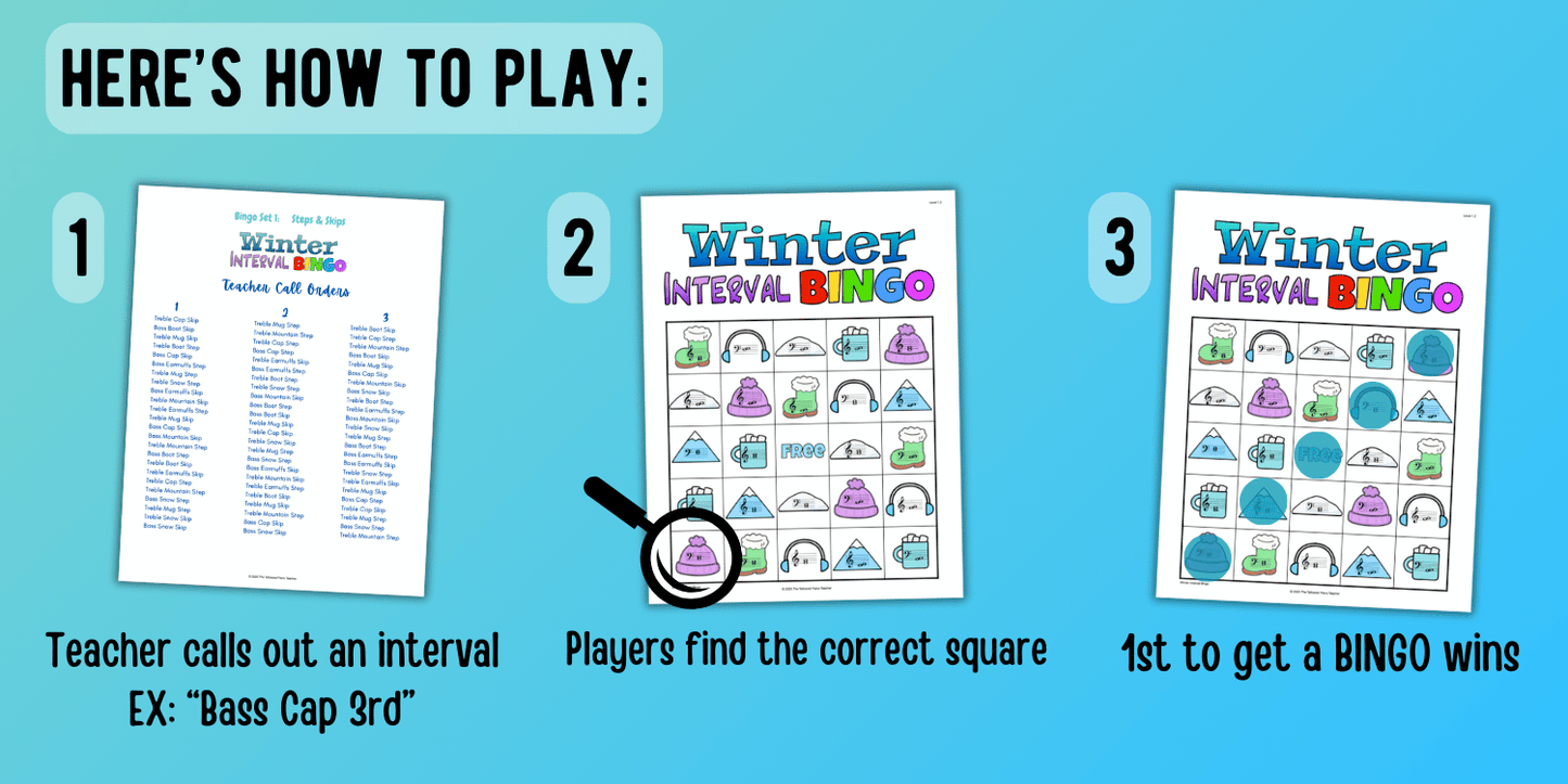 Winter Music Interval Bingo