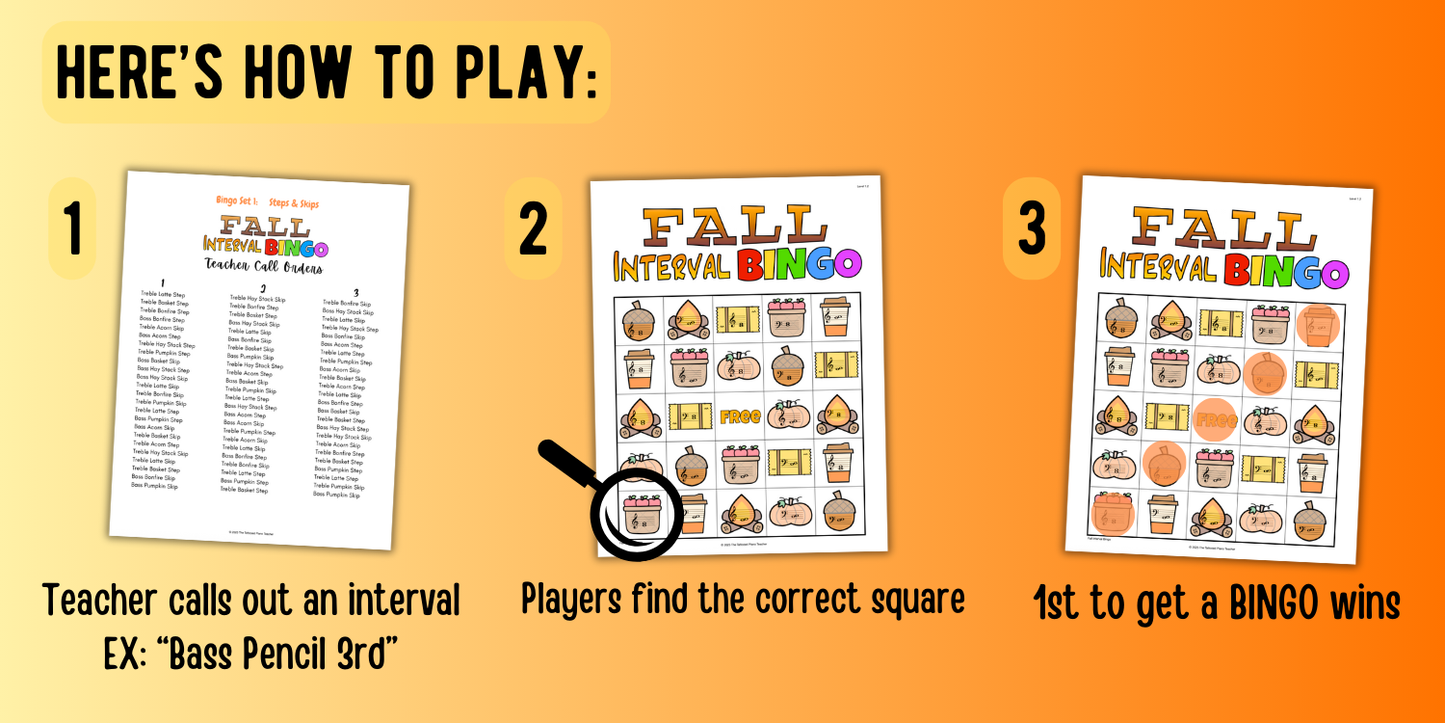 Fall Music Interval Bingo