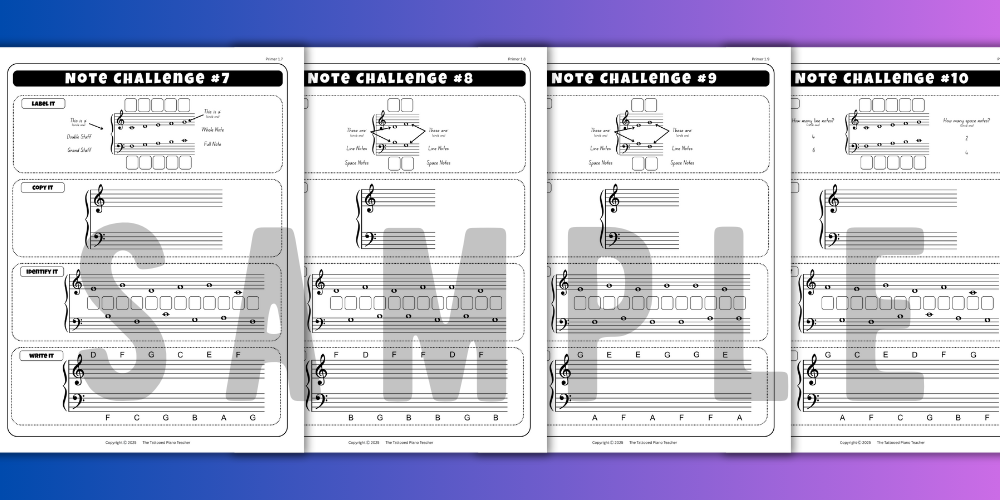 Primer Note Worksheet Pack