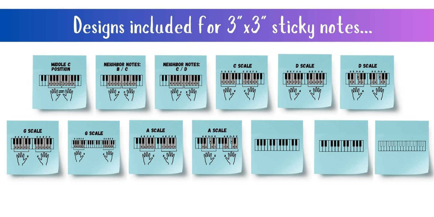Sticky Note Templates: Hand Positions