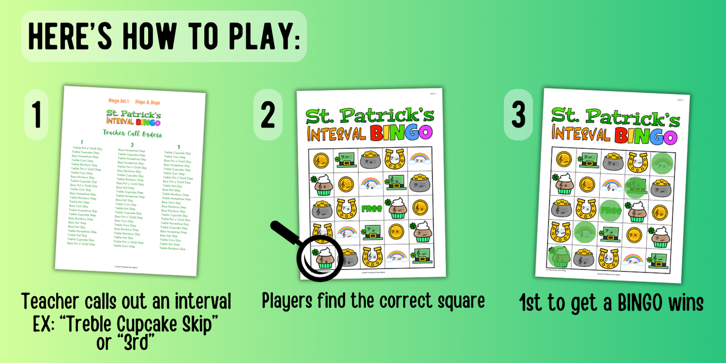 St. Patrick's Day Music Interval Bingo