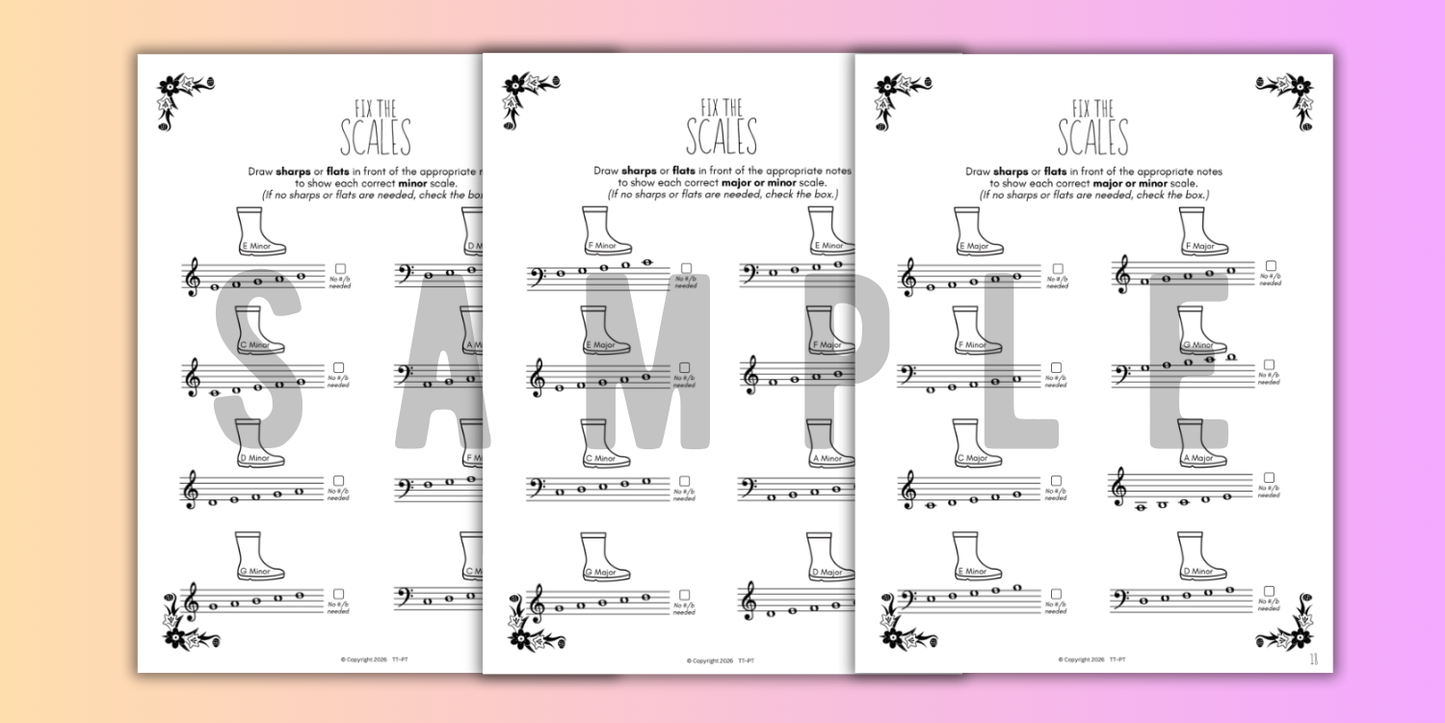 Spring SCALES Worksheets