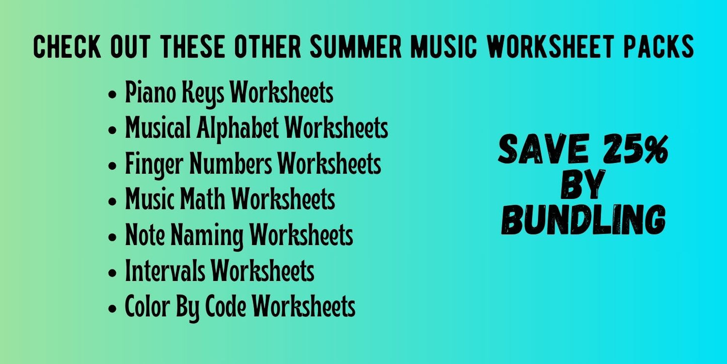 Summer TRIADS Worksheets