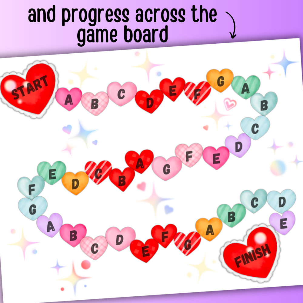 Level 2 Valentine's Day Music Note Board Game
