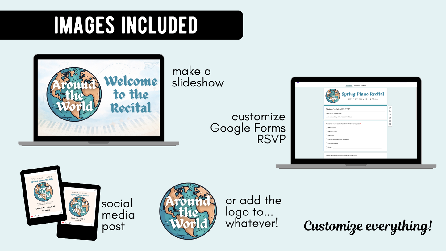 Around the World Piano Recital Kit