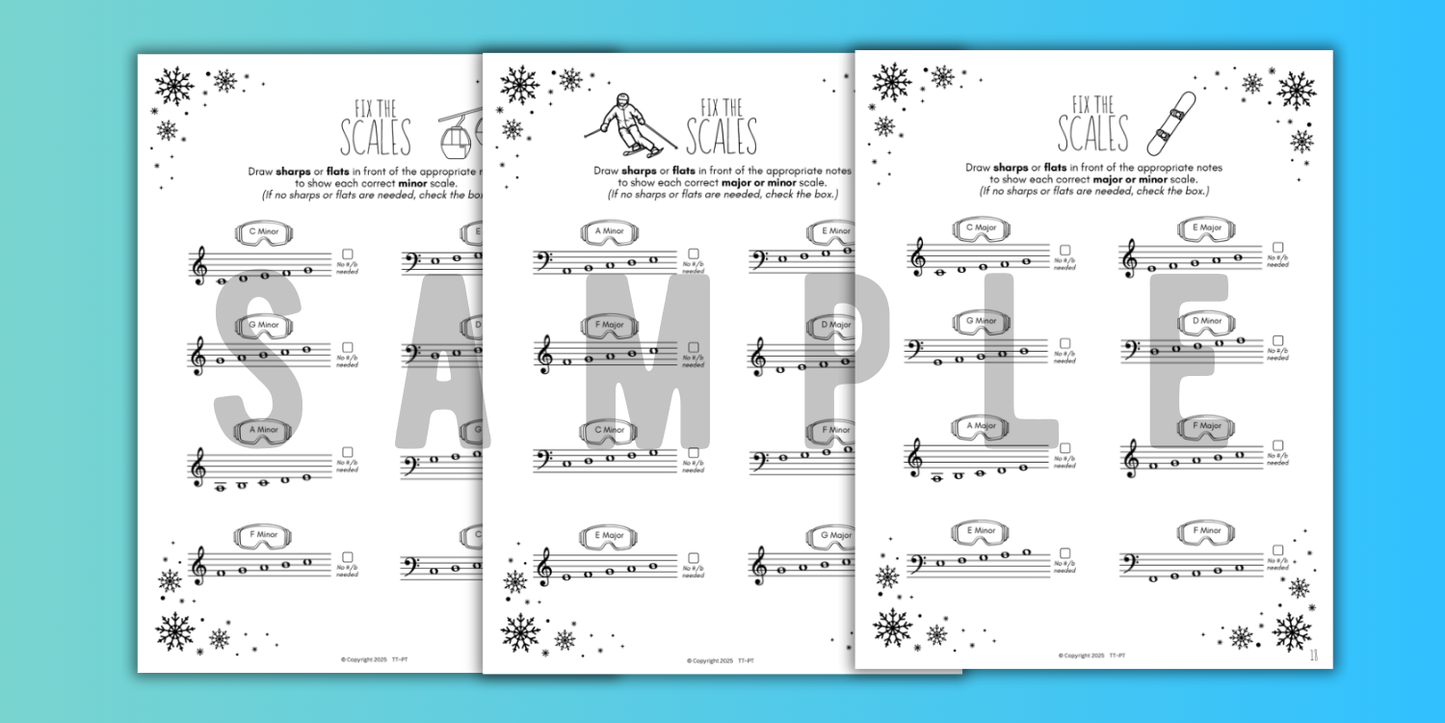Winter SCALES Worksheets