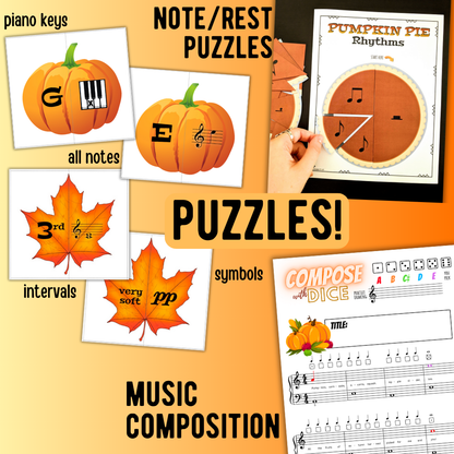Fall BIG Bundle - Music Activities + Worksheets