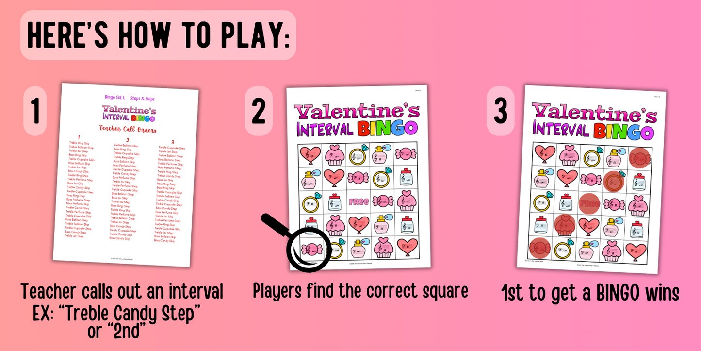 Valentine's Day Music Interval Bingo