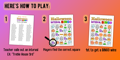 Halloween Music Interval Bingo