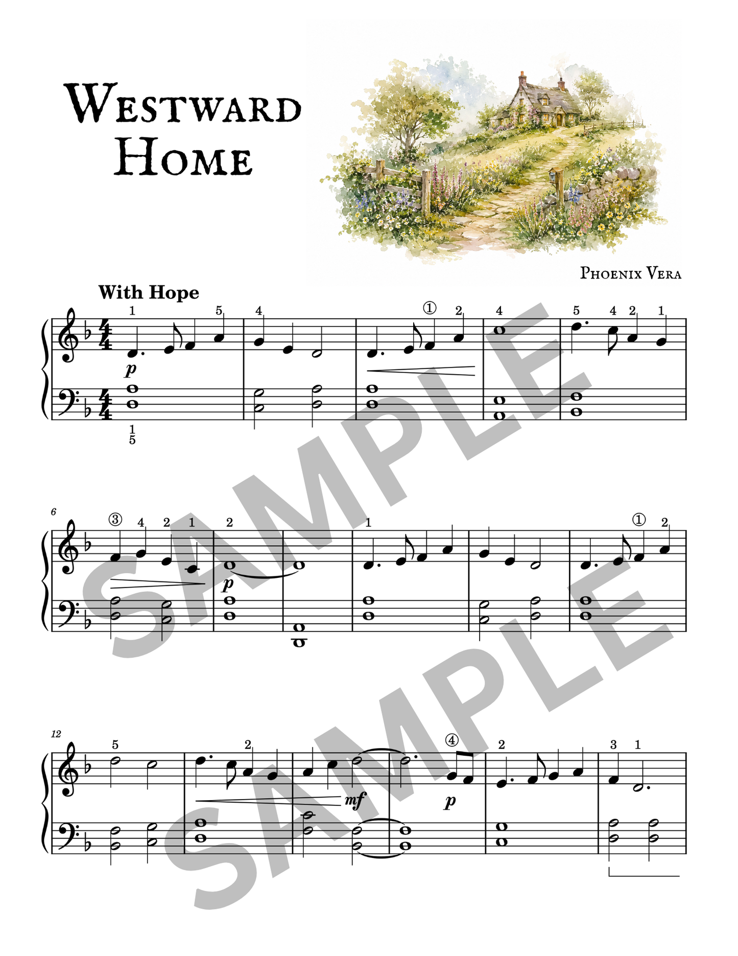 Westward Home - Level 3A Late Elementary Piano Solo Sheet Music