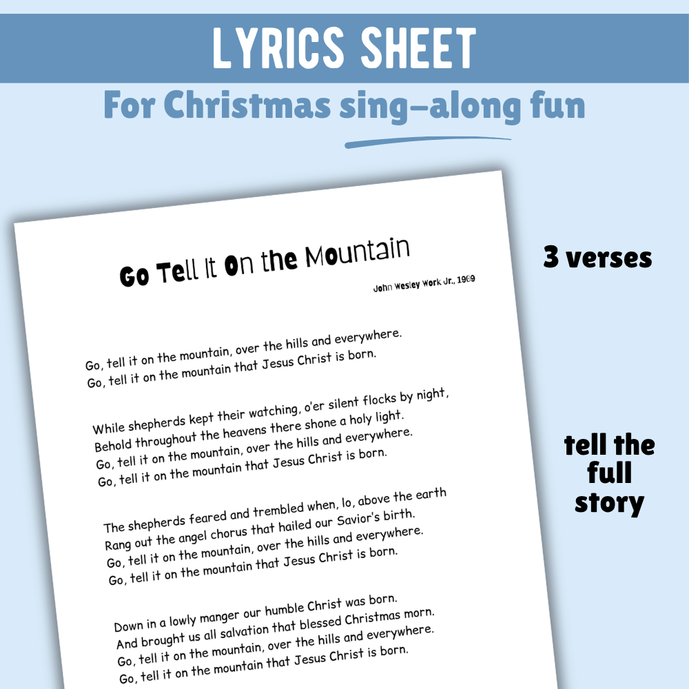 Go Tell It On the Mountain Christmas Lead Sheet Music