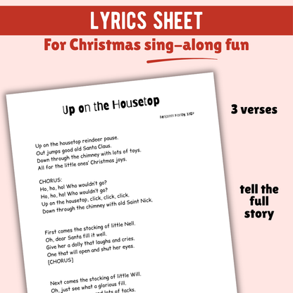 Up on the Housetop Christmas Lead Sheet Music