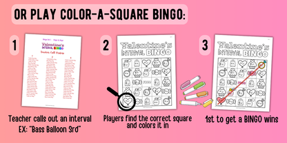 Valentine's Day Music Interval Bingo