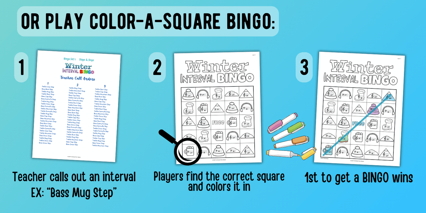 Winter Music Interval Bingo