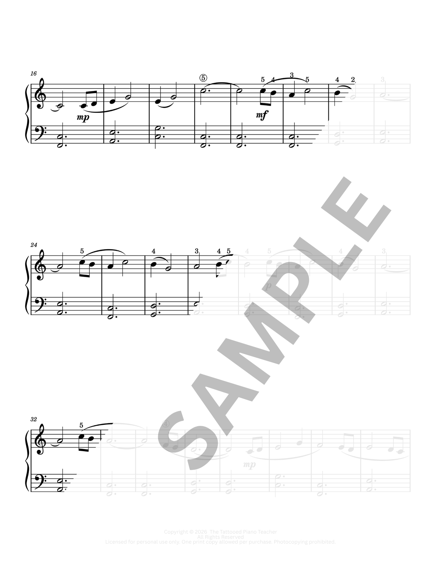 At River's End - Level 2B Elementary Fantasy Piano Solo Sheet Music