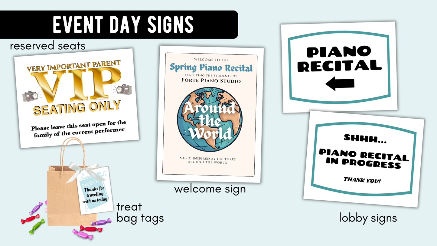 Around the World Piano Recital Kit