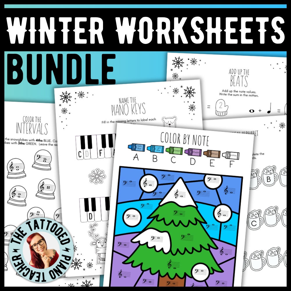 Winter Music Worksheets Bundle