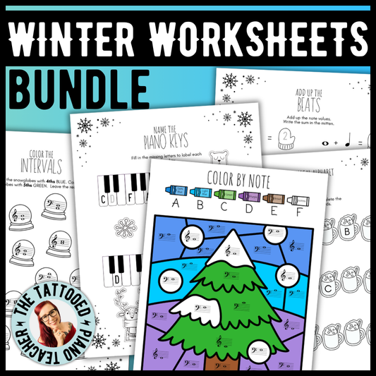 Winter Music Worksheets Bundle