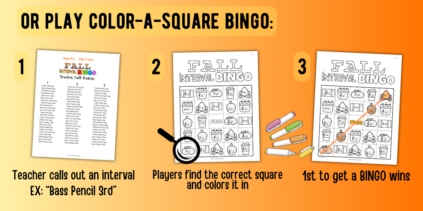 Fall Music Interval Bingo
