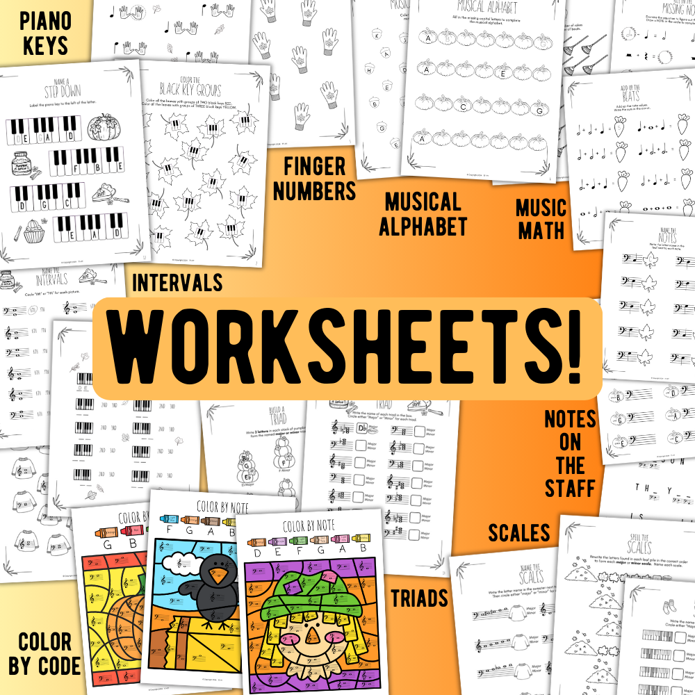 Fall BIG Bundle - Music Activities + Worksheets