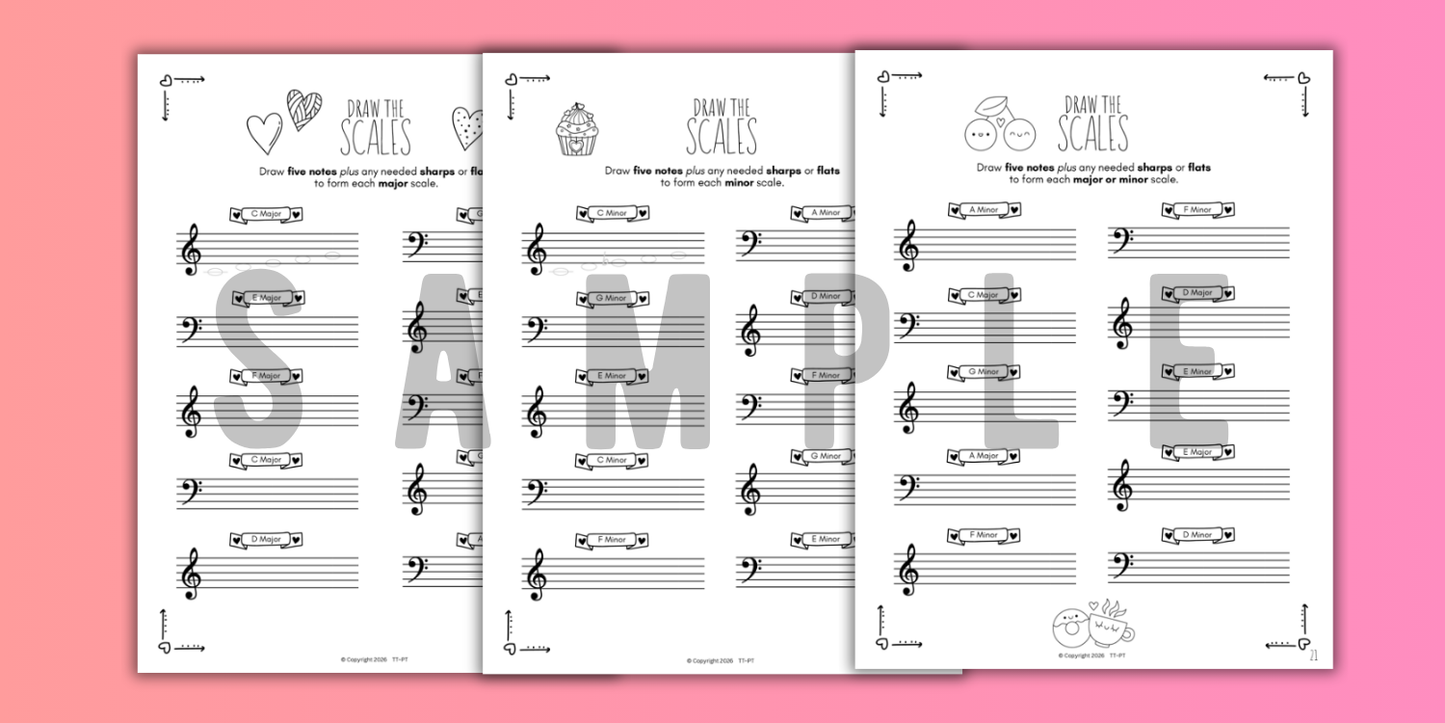 Valentine's Day SCALES Worksheets