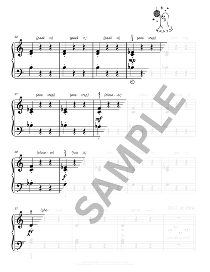 Ghost Waltz - Level 1 Early Elementary Halloween Piano Solo Sheet Music