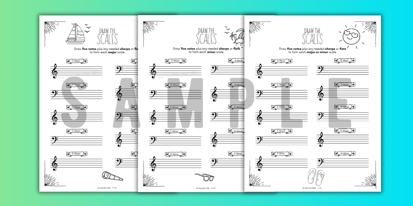 Summer SCALES Worksheets